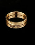 Memorial Solid Gold Footprint Ring for Cherished Memories