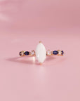 Handcrafted Breastmilk Ring with Alexandrite Gemstone