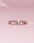 Handcrafted Gold Birthstone Ashes Stackable Ring