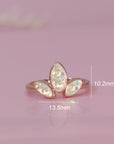 Cloverleaf Ashes Ring - Memorial Jewelry for Loved Ones