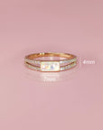 Radiant Bar Ashes Ring for Lasting Memories