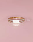 Personalized Breastmilk Ring with Diamonds