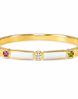Trinity Glow: Band Birthstone Breastmilk Ring-3mm in width