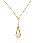 Handcrafted Gold Teardrop Breast Milk Necklace