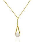 Handcrafted Gold Teardrop Breast Milk Necklace