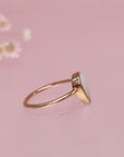 Handcrafted Teardrop Pet Hair Gold Ring