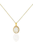 Handcrafted Oval Ashes Necklace for Lasting Memories