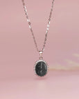 Handcrafted Oval Ashes Necklace for Lasting Memories