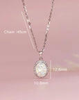 Handcrafted Oval Ashes Necklace for Lasting Memories