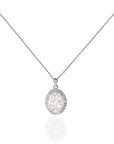 Handcrafted Oval Ashes Necklace for Lasting Memories