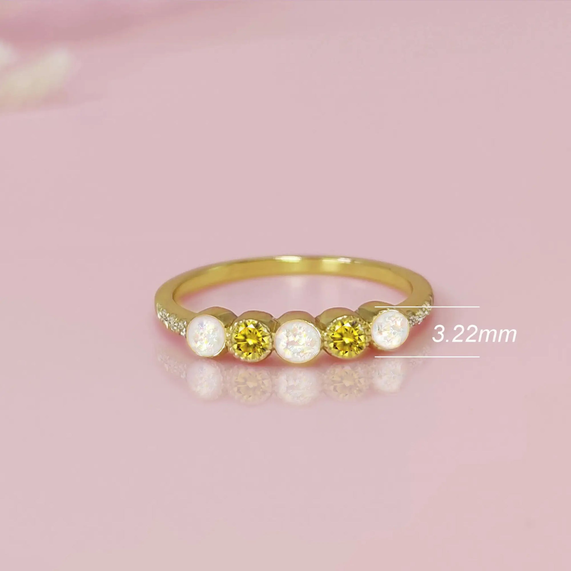 Handcrafted Birthstone Ashes Ring for Lasting Memories