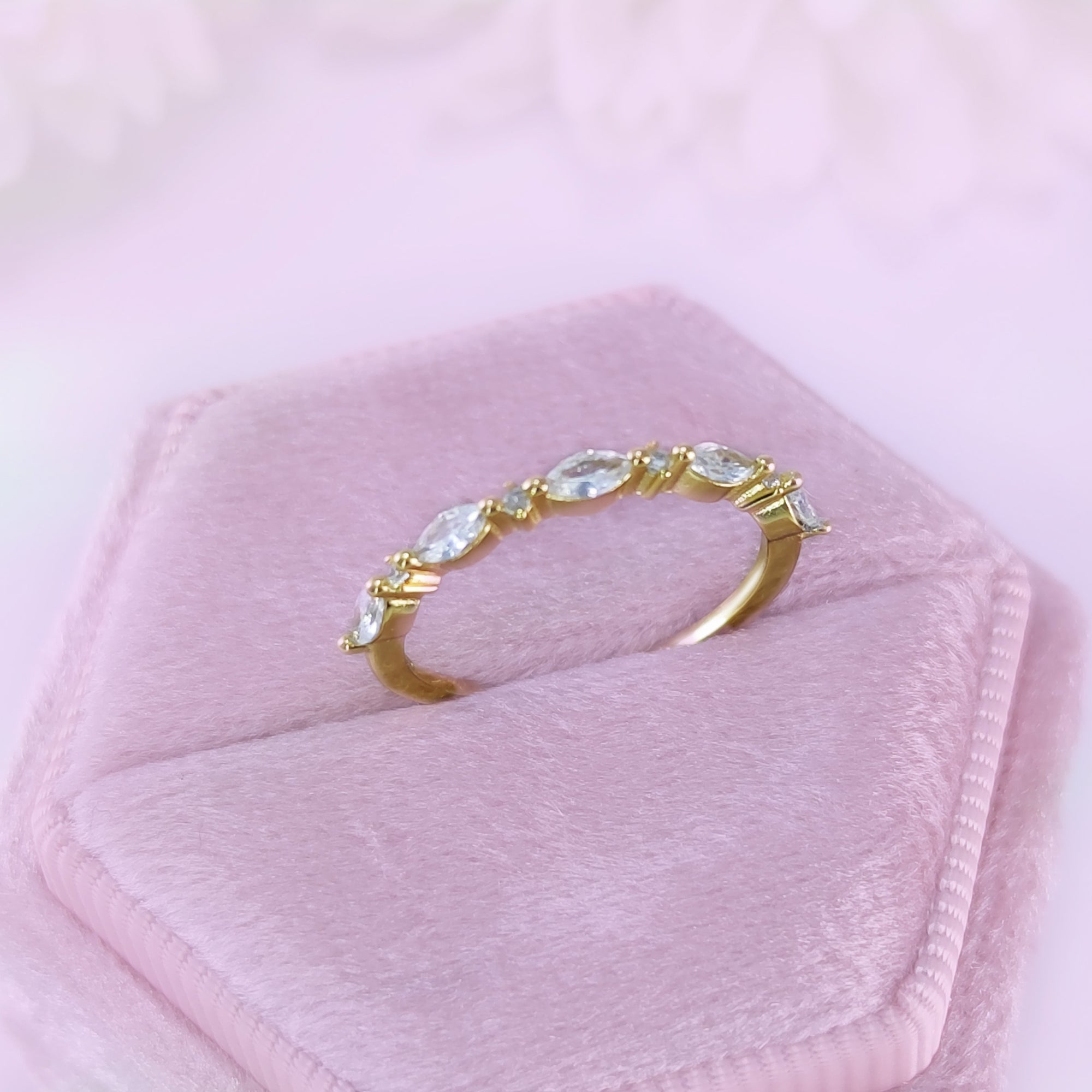 Eternal Love: Sparkling Petals Ashes Ring