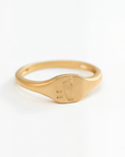 Elegant Charm: Solid Gold Footprint Ring