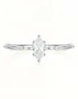 Olive Bloom: Marquise Cut Moissanite Ashes Ring