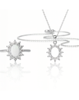 Sterling Silver Starburst Oval Breastmilk Ring /Necklace /Earrings (DIY KIT)