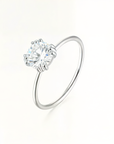 Fountain Spark: Round Cut Moissanite Ashes Ring