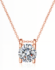 Urban Gleam: Round Cut Moissanite Ashes Necklace