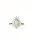 Sterling Silver Teardrop Halo Ashes Ring (DIY KIT)