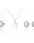 Sterling Silver Starburst Oval Breastmilk Ring /Necklace /Earrings (DIY KIT)