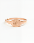 Elegant Charm: Solid Gold Footprint Ring