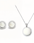 Sterling Silver Sunflower Breastmilk Necklace / Earrings (DIY KIT)