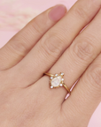 Teardrop Ashes Ring - Elegant Memorial Jewelry