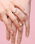 Handcrafted Gold Breastmilk Ring Set - Lunar Radiance