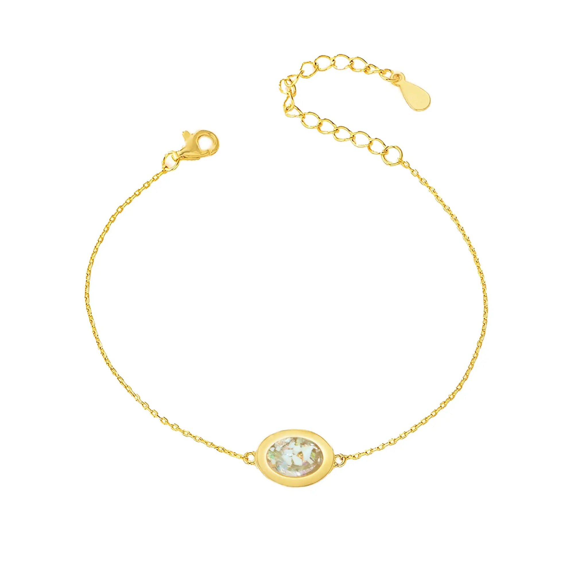 Handcrafted Gold Ashes Bracelet for Cherished Memories