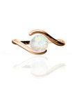 Handcrafted Flowing Light Ashes Ring for Cherished Memories