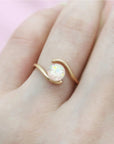 Handcrafted Flowing Light Ashes Ring for Cherished Memories