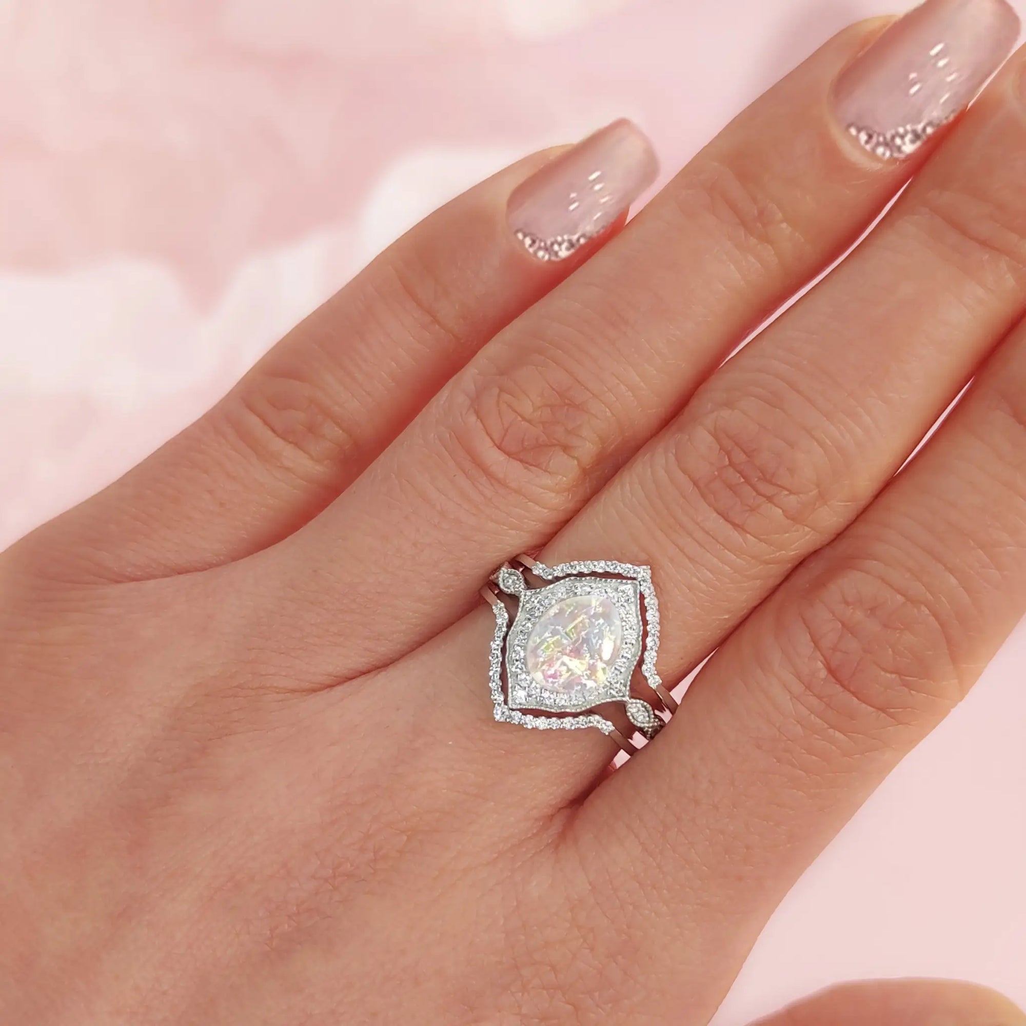 Eternal Eye Ashes Ring Set - Memorial Jewelry Keepsake