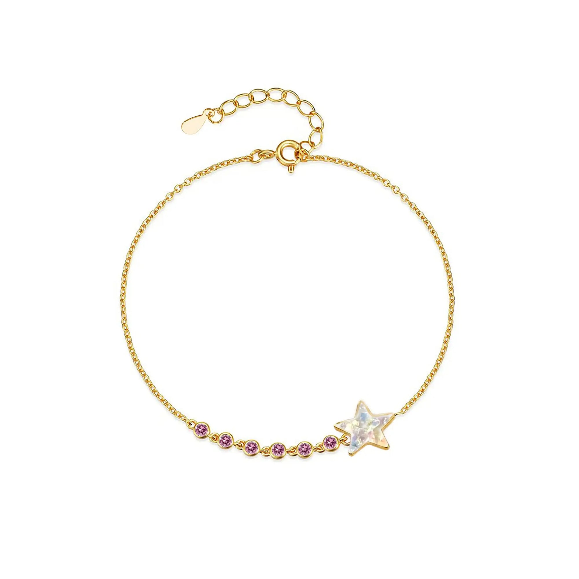 Handcrafted Ashes Bracelet - Glinting Star Design