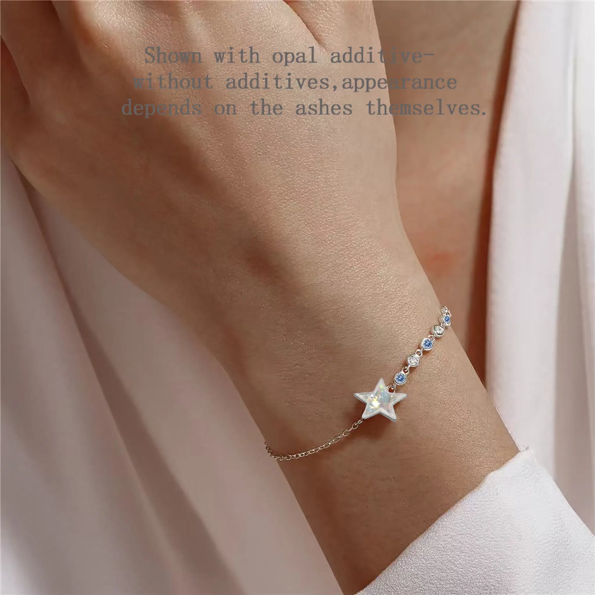 Handcrafted Ashes Bracelet - Glinting Star Design