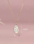 Glisten Drop: Gold Teardrop Memorial Ashes Necklace