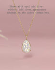 Glisten Drop: Gold Teardrop Memorial Ashes Necklace