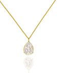 Glisten Drop: Gold Teardrop Memorial Ashes Necklace