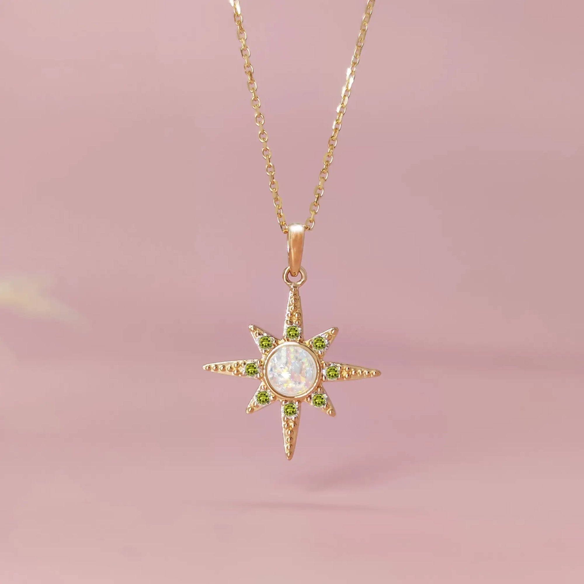 Radiant Sun Ashes Necklace - Memorial Keepsake Jewelry