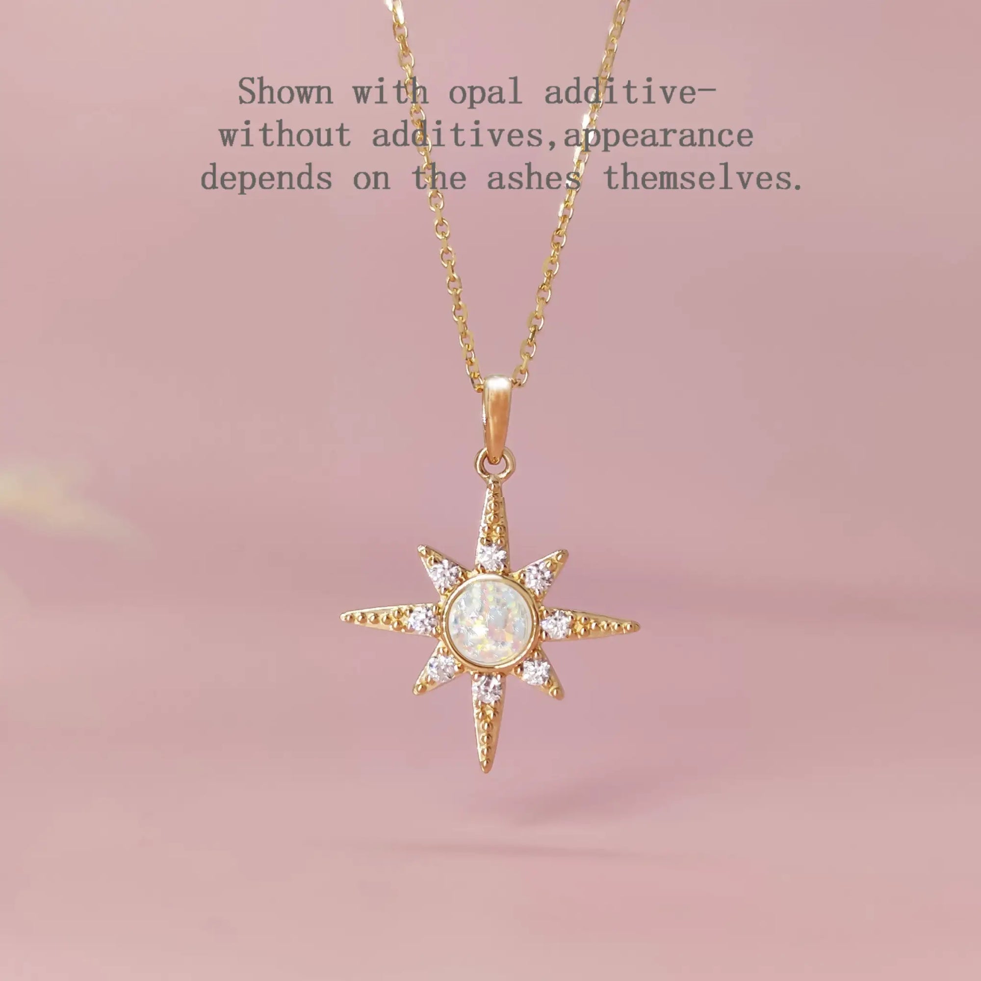 Radiant Sun Ashes Necklace - Memorial Keepsake Jewelry