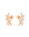 Handcrafted Golden Laurel Ashes Earrings for Remembrance
