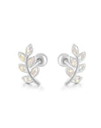 Handcrafted Golden Laurel Ashes Earrings for Remembrance