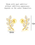 Handcrafted Golden Laurel Ashes Earrings for Remembrance