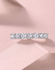 Endless Devotion:Half Band Birthstone Stackable Moissanite Ashes Ring