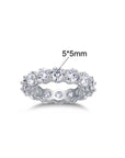 Eternity Embrace: Full Band Birthstone Stackable Moissanite Ashes Ring