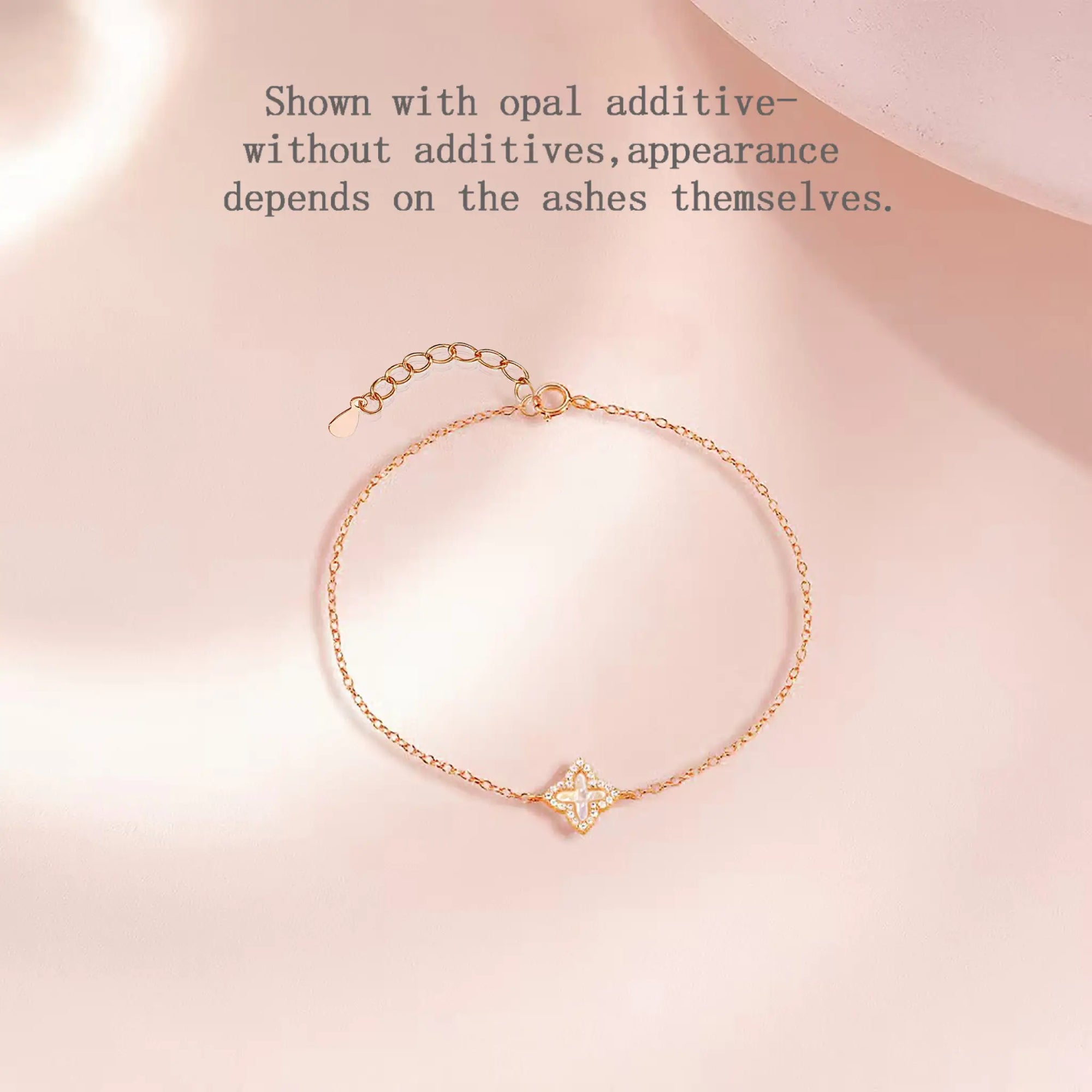 Lucky Blossom: Custom Cremation Ashes Bracelet