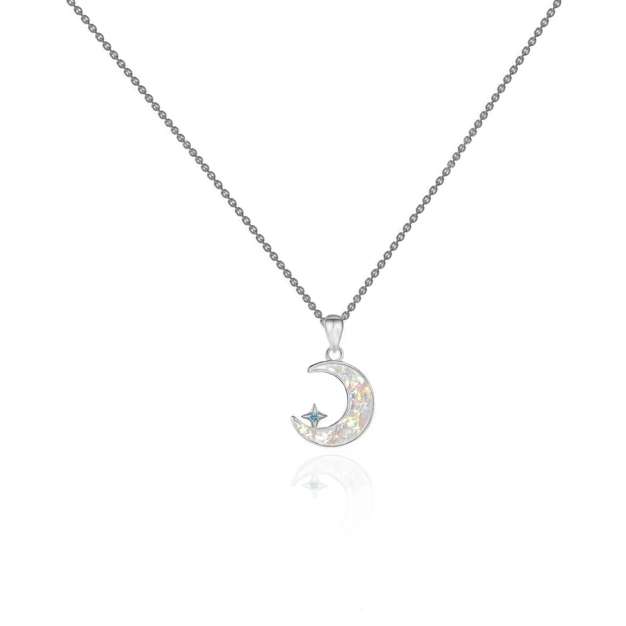 Lunar Nurture: Memorial Ashes Necklace for Loved Ones