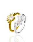 Lunar Radiance: Ashes Ring silver-gold-ashes-ring set拥日之月
