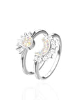 Lunar Radiance: Ashes Ring silver-gold-ashes-ring set拥日之月