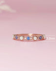 Handcrafted Gold Birthstone Ashes Stackable Ring