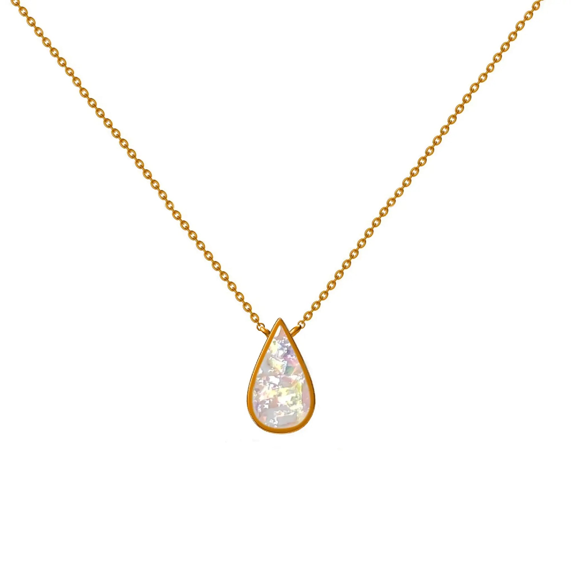 Serenity Droplet: Ashes Necklace gold-ashes-necklace-0-链子一体