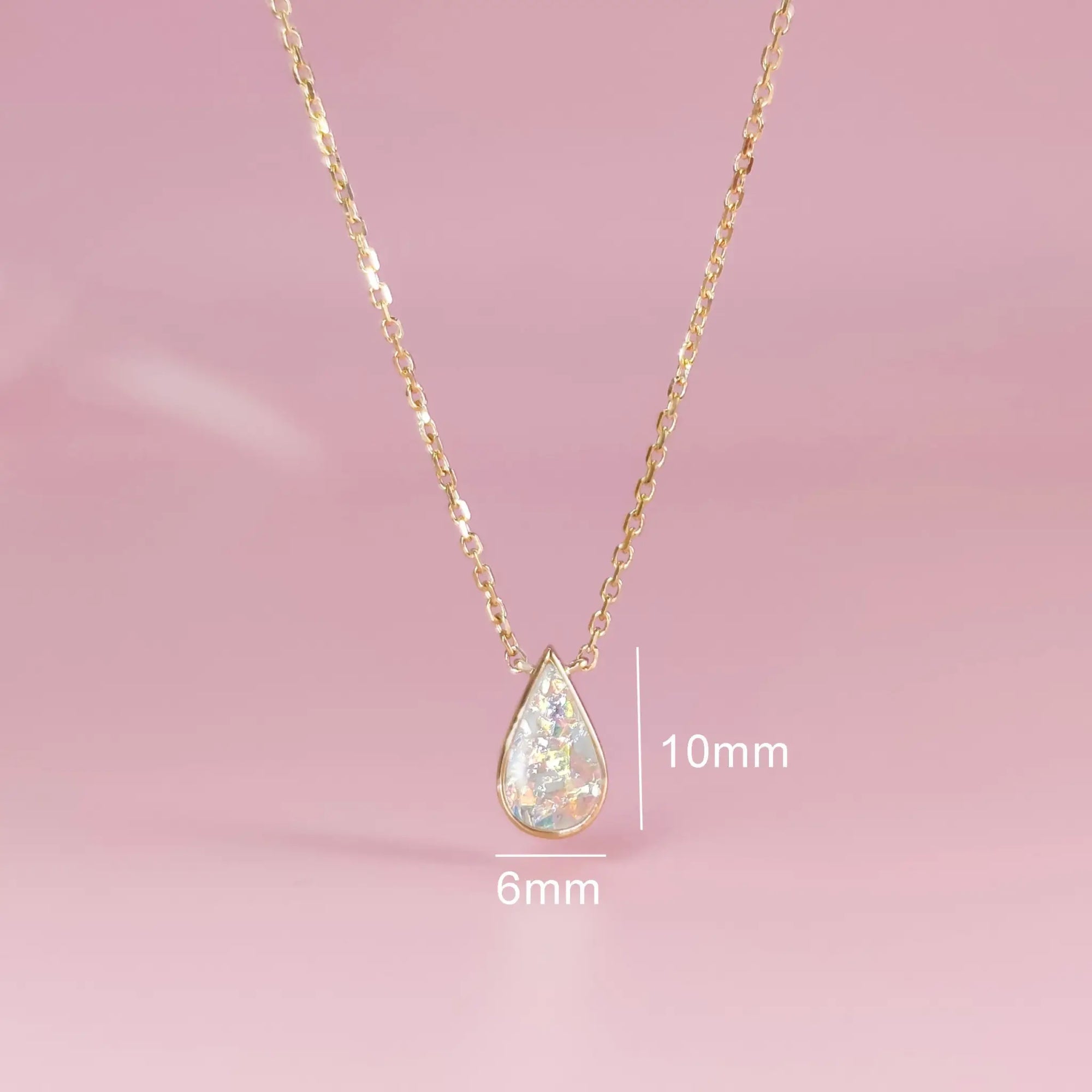 Serenity Droplet: Ashes Necklace gold-ashes-necklace-0-链子一体